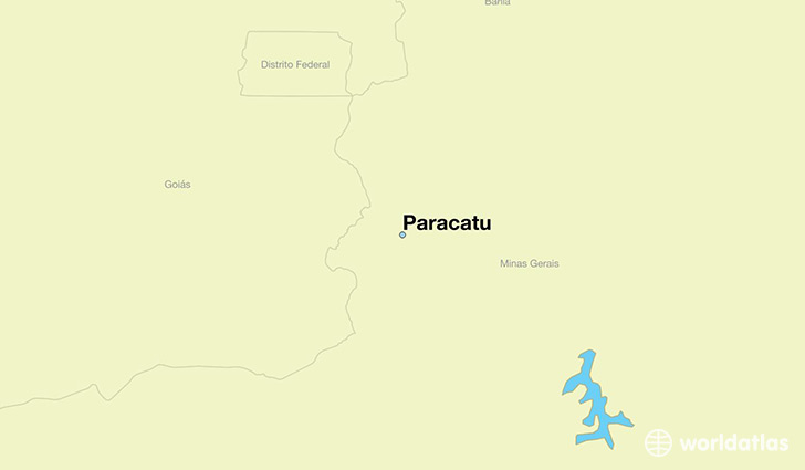 map showing the location of Paracatu