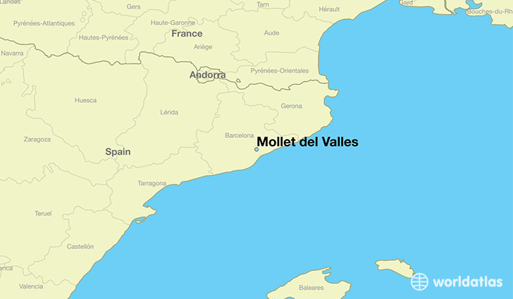 map showing the location of Mollet del Valles