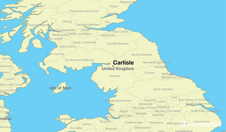 map showing the location of Carlisle