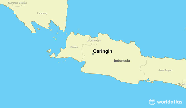 map showing the location of Caringin