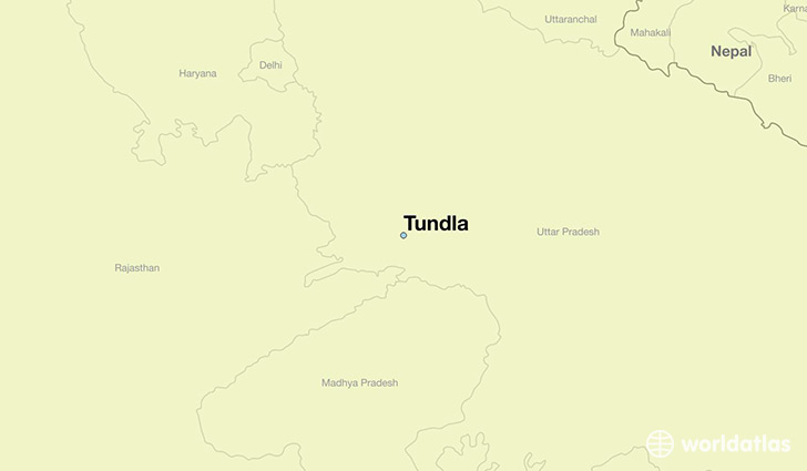 map showing the location of Tundla