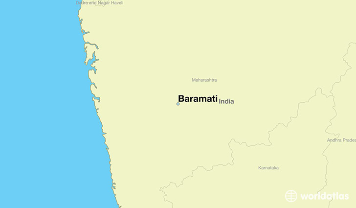 map showing the location of Baramati