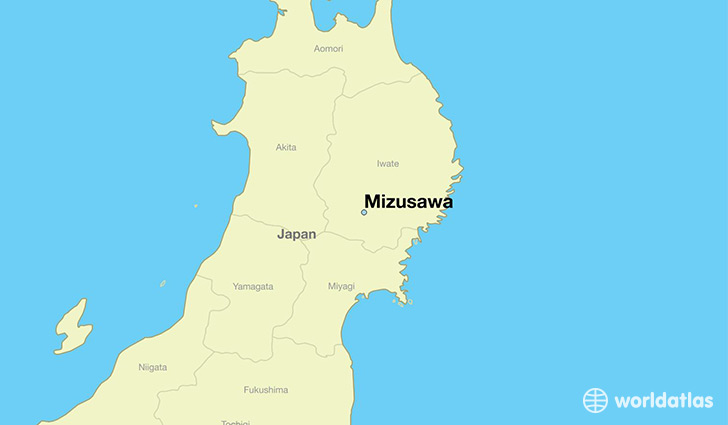 map showing the location of Mizusawa