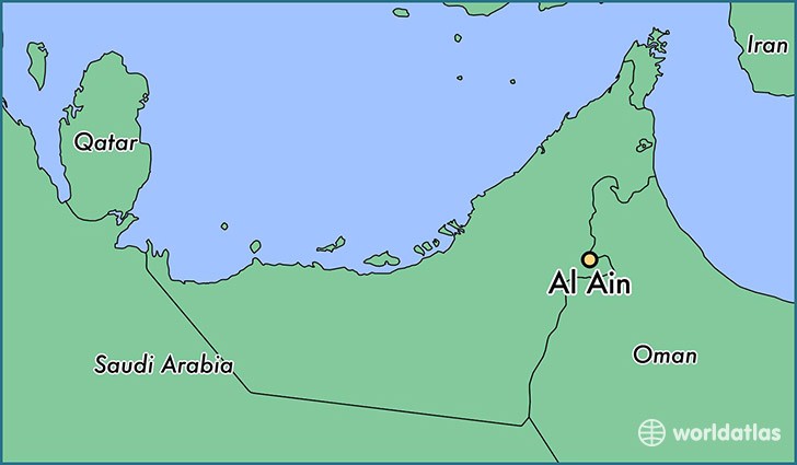 map showing the location of Al Ain