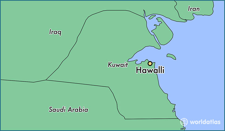 map showing the location of Hawalli