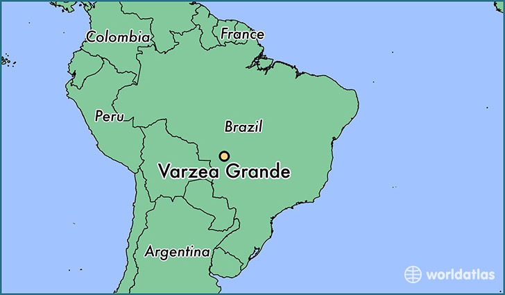 map showing the location of Varzea Grande
