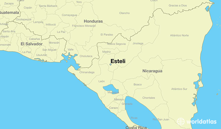 map showing the location of Esteli