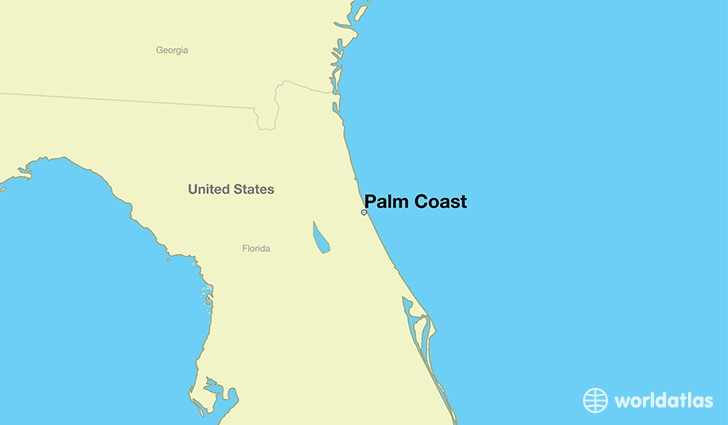 map showing the location of Palm Coast