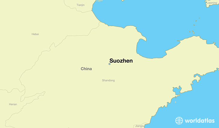 map showing the location of Suozhen