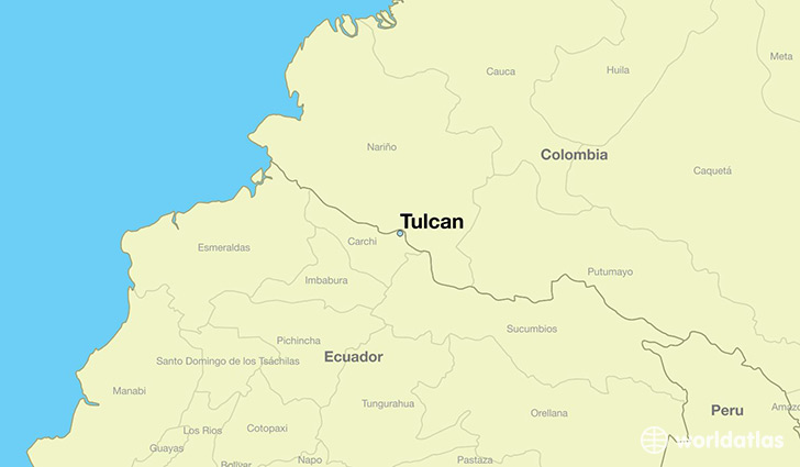 map showing the location of Tulcan