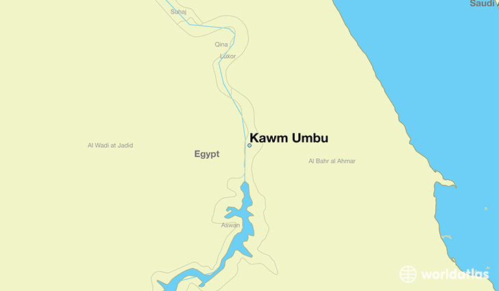 map showing the location of Kawm Umbu