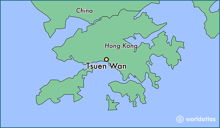 map showing the location of Tsuen Wan