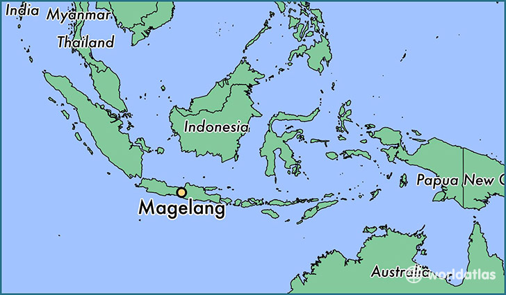 map showing the location of Magelang