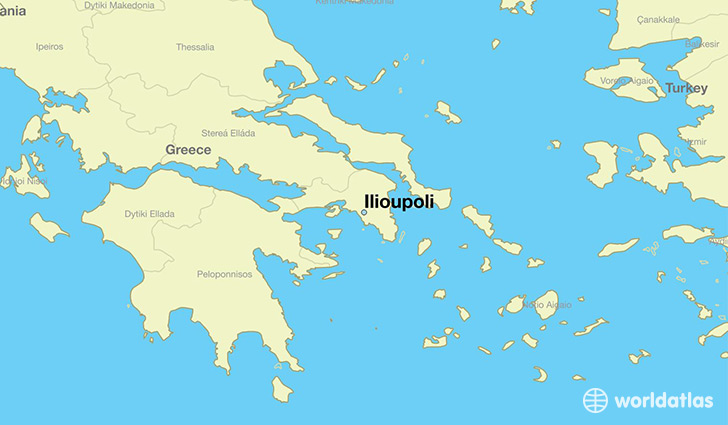 map showing the location of Ilioupoli