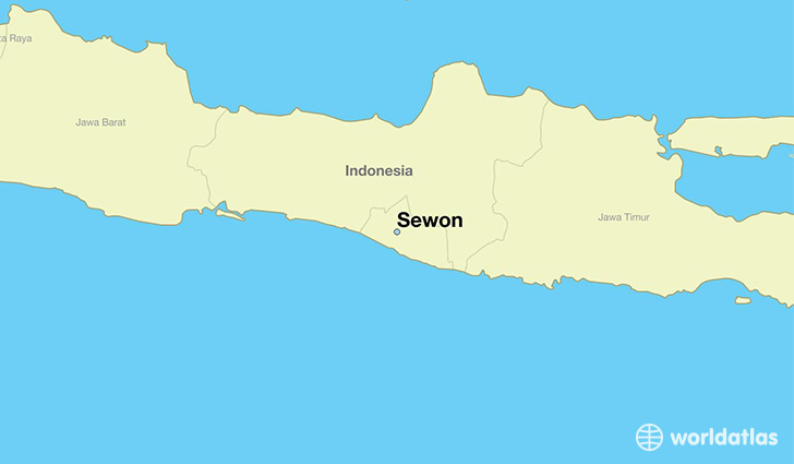 map showing the location of Sewon