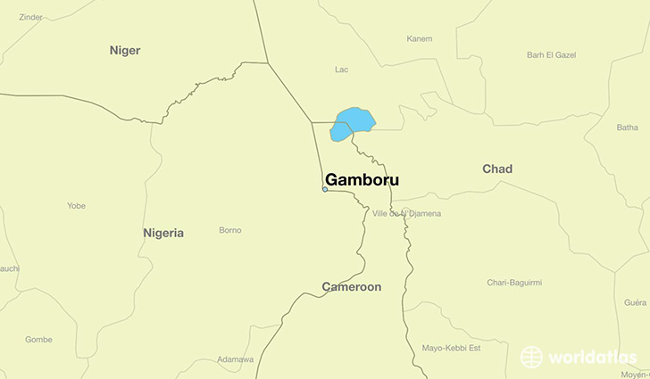 map showing the location of Gamboru