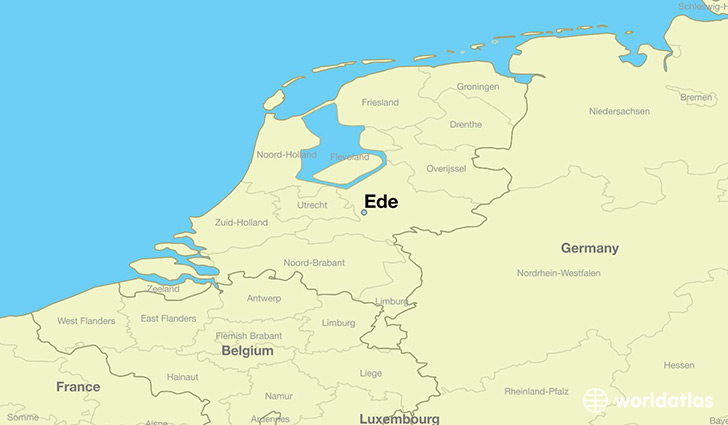 map showing the location of Ede