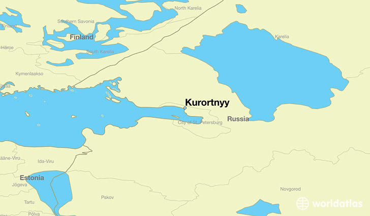 map showing the location of Kurortnyy