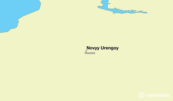 map showing the location of Novyy Urengoy