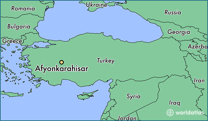 map showing the location of Afyonkarahisar