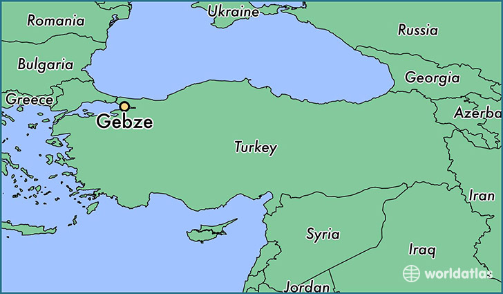 map showing the location of Gebze