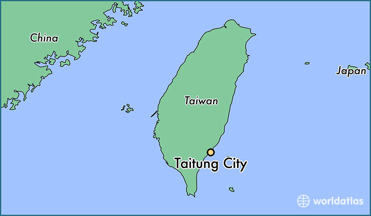 map showing the location of Taitung City