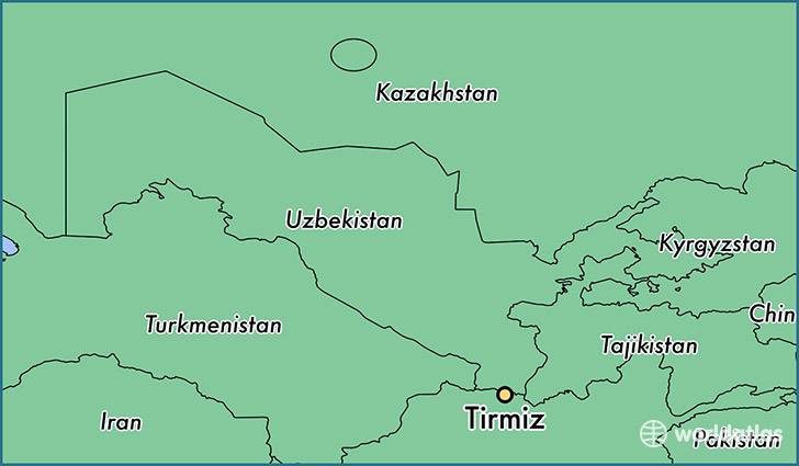 map showing the location of Tirmiz