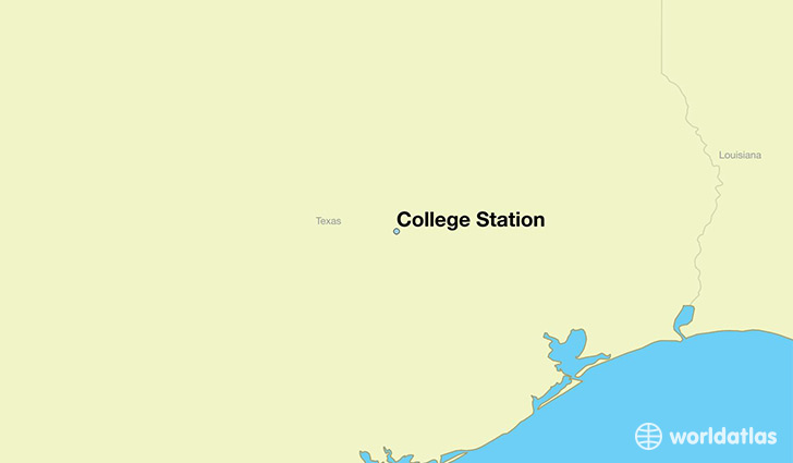 map showing the location of College Station