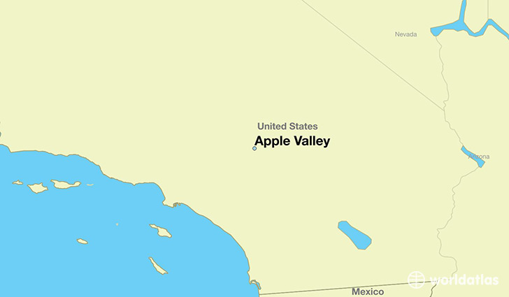 map showing the location of Apple Valley