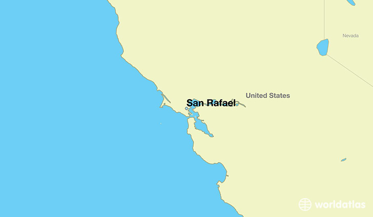 map showing the location of San Rafael