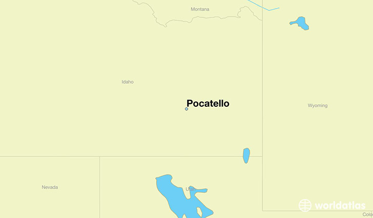 map showing the location of Pocatello