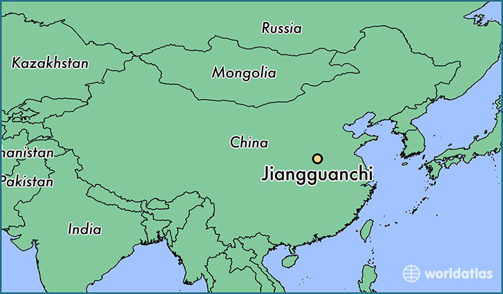 map showing the location of Jiangguanchi