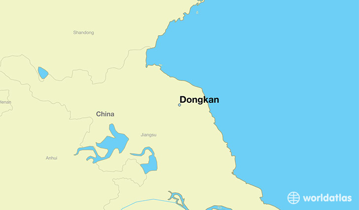 map showing the location of Dongkan