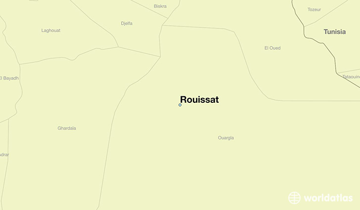 map showing the location of Rouissat