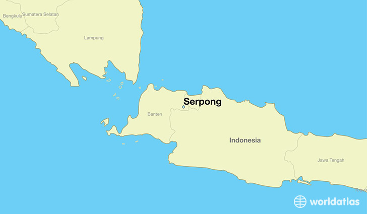 map showing the location of Serpong