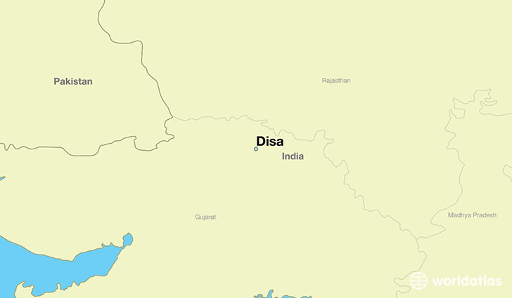 map showing the location of Disa
