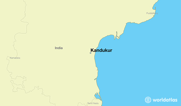 map showing the location of Kandukur