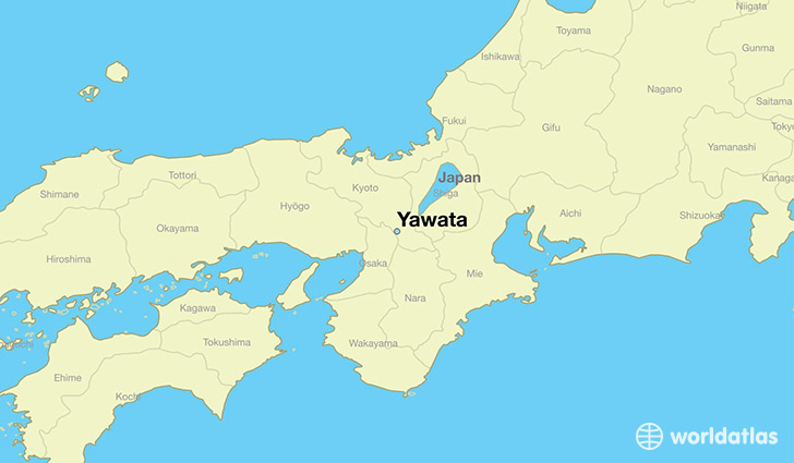 map showing the location of Yawata