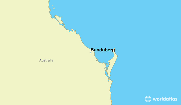 map showing the location of Bundaberg