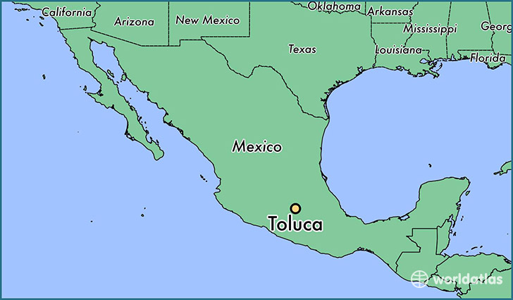 map showing the location of Toluca