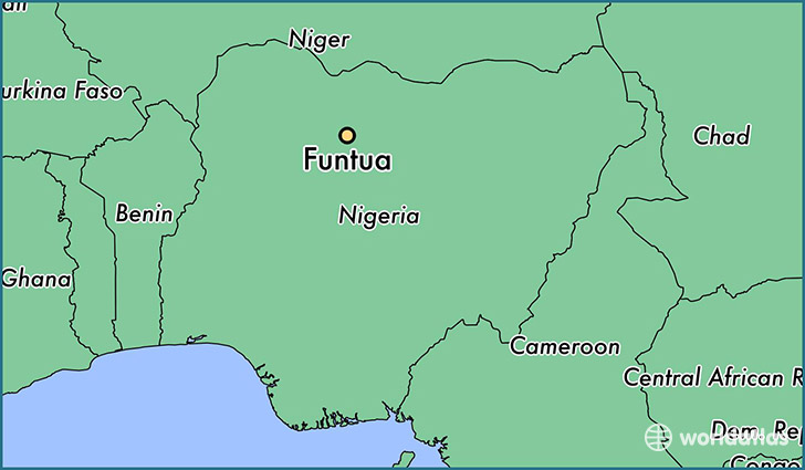 map showing the location of Funtua