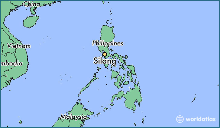 map showing the location of Silang