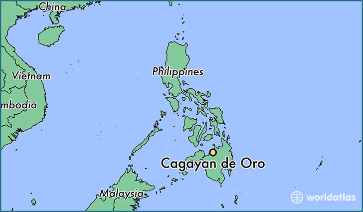 map showing the location of Cagayan de Oro