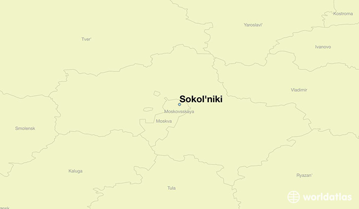 map showing the location of Sokol'niki