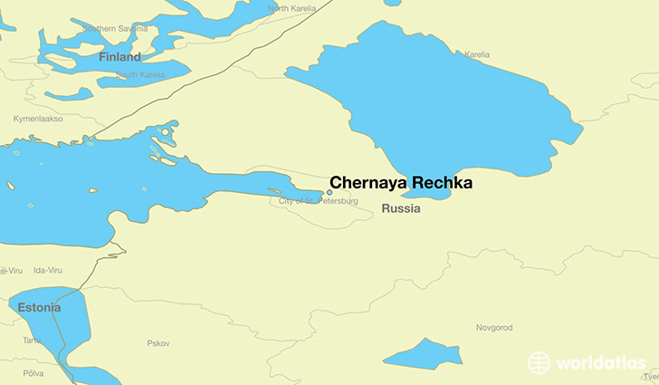 map showing the location of Chernaya Rechka