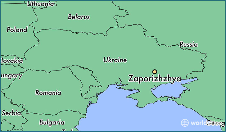 map showing the location of Zaporizhzhya