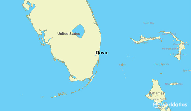 map showing the location of Davie