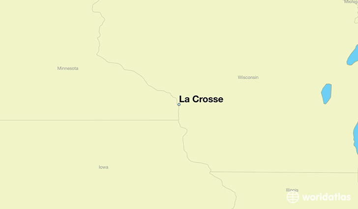 map showing the location of La Crosse