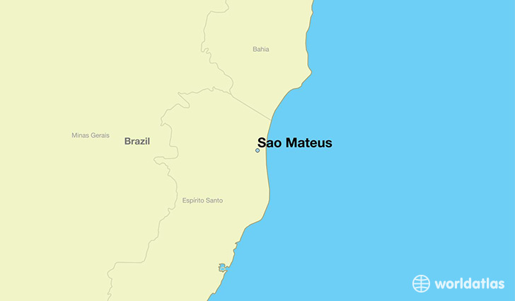 map showing the location of Sao Mateus