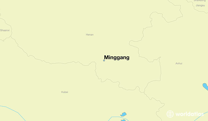 map showing the location of Minggang